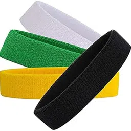 R-LON Workout Headband for Women & Men - Moisture Wicking & Non-Slip Exercise Hairband or Sports Sweatband -Ideal for All Sports Like Tennis, TT, Badminton, Running and Yoga (4 PC) a69-image-29