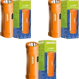 Spicelite Dual Pro Durable Dual Sided Rechargeable Torch Light - High Power Pocket Size Torch| Made in India| ABS Body| USB Type C Charging Port| A Tool for Hiking & Adventure (Pack of 3)-picture-11