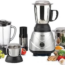 Mixer Grinder 750W 100% Copper Motor, 1 Transparent Jar, 3 Stainless Steel Jars, Silver (4022PLATPLUS)-picture-12