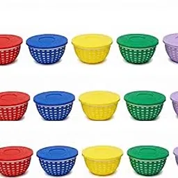 Return Gift for Pooja Function Wedding Babyshower House Warming cermony Anniversary Housewarming container Storage box (basket shape type) Multi-Utility Kitchen Storage Containers Pack (15)-picture-25