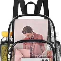 busiuw Clear Backpack for Stadium Events 12x12x6 for Concert Sport Events Work Travel-picture-33