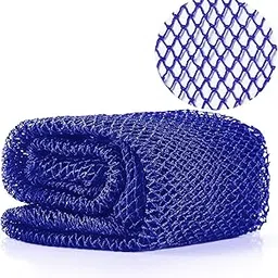 JASSINS African Net Long Bath Net Sponge, African Bathing Sponge,Body Exfoliating Long Net Shower Body Scrubber Back Scrubber Skin Smoother,Stretch Length To 66 Inch (Blue) image 1