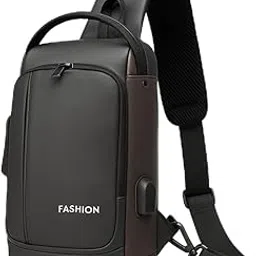 moda bay Crossbody Sling Bag for Men | Waterproof Anti-Theft Chest Shoulder Bag with USB Charging Port | Stylish Travel & Casual Use-picture-41