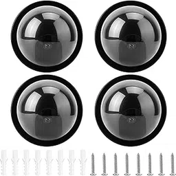 Dome Simulation Camera Screw Kit, Dummy Fake Security CCTV Cameras with Flashing Red Light, Tool for Indoor Outdoor Home Business (Black)-picture-27