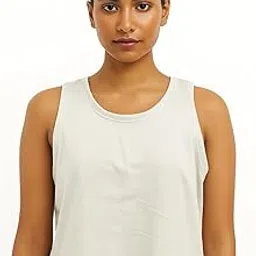 MyxTrends Cotton Tank Top, Sleeveless Athletic Undershirt, White, Crew Neck-picture-54