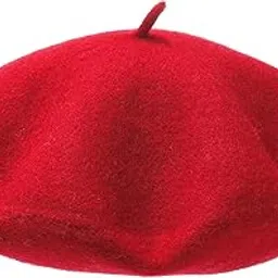 awaytr Wool French Beret Hats - Solid Color Artist Beret Hat for Women and Kids image 1