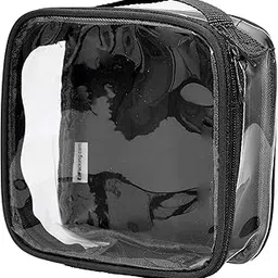 Golden bird Clear Makeup Pouch Organizer Cosmetic Bag Portable Waterproof Organizer Travel Pouch for Women, Men Travel (TSA Approved) (Black, 3 PCS)-picture-28
