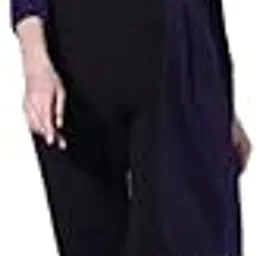 AONE Clothing Crepe Full Sleeves V Neck Colorblock Stylish Jumpsuit Dress for Women-image-3