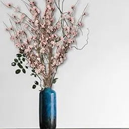 ARTSY® Artificial Plum Blossom Flower Stick (Set of 1) – Realistic Faux Bunch for Home Decor, Table Centerpiece, Office, and Gifting – Premium Look, 100 cm Tall, Babypink-picture-33