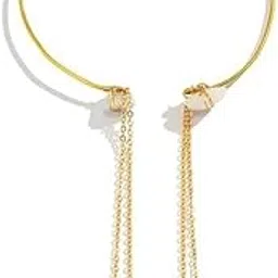 Uniquely Handcrafted Gold Plated Arm Cuff Jewelry for Women/Girls- Arm Cuff Stone Pendant Arm Bracelet Healing Stone Upper Armband Tassel Arm Bands Jewelry-image-30