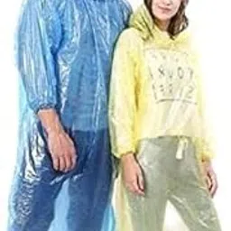 krystle Men's/Boys Rain Coat/Women's/Girl Rain Coat/Rain Wear Absolute Comfortable and Made with 100% Water Proof Material (Size: Universal,Color-Blue and Yellow) (Pack Of 2)-picture-56