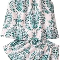 Art Silk Printed Kid Girls Top & Bottom Set-image-31