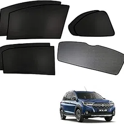 Kozdiko Car Sun Shade Z-Black Non Magnetic Fix Type Curtains with Dicky Compatible with Maruti Suzuki XL6-picture-53