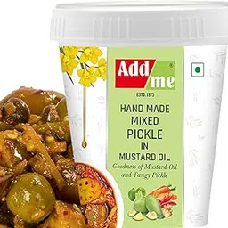 Add me Pickle mixed 500gm, Hand made Mix achar Pickle of Mango Chilli Lemon Carrot kair karonda Ginger karonda lasoda in mustard oil Glass Pack-image-34