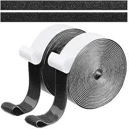 SINGH INDUSTRIES™ Hook & Loop Tape Roll Strips with Adhesive Back Mounting Tape for Picture & Tools Hanging Pedal Board Fastening (1m Hook + 1m Loop) image 1