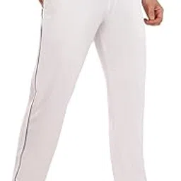 whitedot sports Whitedot Omega Dri-FIT Trackpants – White | Regular Fit | Quick Dry | Stretchable | Recycled Polyester | Ideal for Cricket, Sports & Active Lifestyle - Sportswear for Men-picture-13