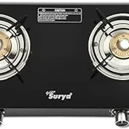 Golden Surya Gas Stove 2 Burners Burner Black Manual Ignition Toughened Glass Top Gas Stove 2 Burner, 18 Months Warranty (ISI Certified)-picture-10