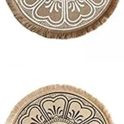 HEAVENGLOW 2X Doily Coaster Waterproof Retro Style Tassel Placemat Home Decorative Mat-image-77