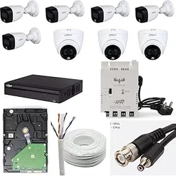 Dahua 2MP with Color HD CCTV Camera Full Set, 5 Bullet, 3 Dome, 8 Channel DVR, 8 Channel JK Vision Power Supply, 1TB Hard Disk, 90 Meter Cable, BNC/DC Connector-picture-37