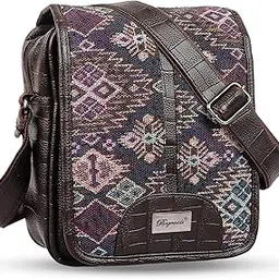 bagneeds Printed Casual Crossbody PU Leather Men & Women Sling Bag-picture-54