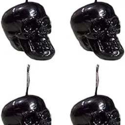 2inches Skull Candles for Spells Work | Wicca | Candle Spells | Energy | Reiki | Manifestation (Black)-picture-33