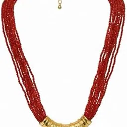 Nepali Classic Round Elegant Red Hydro Necklace For Womens-picture-40