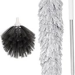 FOMIYES 1set Telescopic Dust Duster for Ceiling Fans Cobwebs Extension Pole Efficient Dust Cleaning Tool for Sofas Tables Blinds and Decorative Strips-picture-11