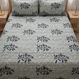 Soft AC Bedsheet Double Bed Set | Floral Print Bedsheet with 2 Pillow Covers | Lightweight Cotton Bedsheet for Summer | Breathable & Wrinkle Resistant Fabric-image-45