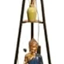 Metal Corner Floor Lamp Tripod Floor lamp with 3 Shelves for Bedroom, Living Room,-picture-32