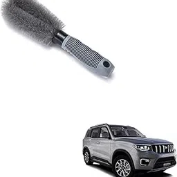 Kozdiko Car Alloy Wheel Brush Hub Clean Wash Useful Rim Brush for Mahindra Scorpio N-(2022-Present)-picture-24