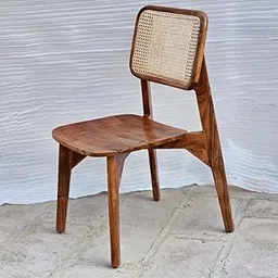 Shessham Wood Rattan Chair for Dinning, Chandigarh Wicker Cane Arm Chair (H 89 x W 56 x D 66 cm)-picture-10