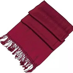 Kkrish Women Neck Scarf Plain Soft Stole With Fringe's, Hijab Wrap-picture-20