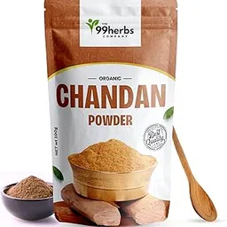 99HERBS 100% Organic Sandalwood (Chandan) Face Pack Powder | Removes Suntan, Dark Spots & Pigmentation | Acne Breakout Prevention | Ayurvedic Glow Boost for Radiant Skin & Tan Removal | 100g-image-35