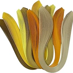 Yellow Family/Shades Quilling Paper Strips 3MM | Single Color | for Earings Jewellery Making for Kids and Adults | Origami Paper | Floral Designs & Project Work (Yellow Shades/Family) | Pack of 6pcs-picture-12