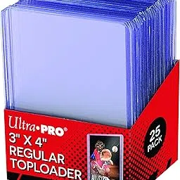 25 - Ultra Pro 3 X 4 Top Loader Card Holder for Baseball, Football, Basketball, Hockey, Golf, Single Sports Cards Top Loads - Sportcards Card Collecting Supplies-image-5