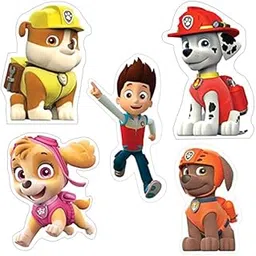 PRETTY UR PARTY Rescue Pups Theme Paper Cutouts for Kids Birthday Decorations, Welcome Baby Decoration, Party Supplies, Birthday Party Decoration, Banner for Girls, Boys, Cut-Outs (10 pcs)-picture-10