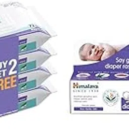 Himalaya Gentle Baby Wipes with Lid, 72 wipes - Buy 2 Get 2 Free and Himalaya Baby Diaper Rash Cream (100g)-picture-37