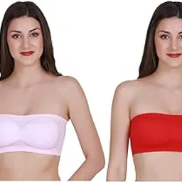 amour secret Women's 90% Nylon, 10% Spandex Non Padded Wire Free Tube Bra Bra-picture-11