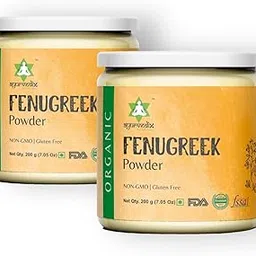 Ayurvedix Organic Fenugreek Powder/Methi Dana Powder (200g Jar) - Non-GMO, Vegan - For Hair Growth, Cooking and More - From Organic Trigonella foenum graecum Seeds/Methi Seeds | Pack of 2-picture-33