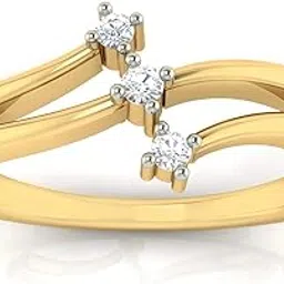 avsar 18k (750) Yellow Gold and Diamond Ring for Women-picture-27
