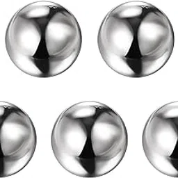 uxcell 5pcs Gazing Ball 2" 51mm Reflective Sphere Polished Hollow Ball, Stainless Steel Gazing Globe Mirror Ball for Home Outdoor Decoration, Silver Tone-picture-17