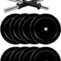 GYM INSANE Dumbbells Set For Home Gym, Adjustable Dumbbells, Free Rubber Weight Set With Iron Dumbbell Rod For Fitness Exercises For Home Gym Ideal For Men/Women (10 Kg Set)-image-23