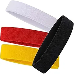 R-LON Workout Headband for Women & Men - Moisture Wicking & Non-Slip Exercise Hairband or Sports Sweatband -Ideal for All Sports Like Tennis, TT, Badminton, Running and Yoga (4 PC) a74-image-65