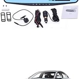 Lovmoto Universal for Car Full HD 1080P Car Dvr Dash Camera 4.3 Inch Rearview Mirror Video Recorder Dual Lens 24H Parking Monitior Support Rear Cam Comfortable with Cr-uze-picture-14