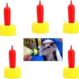 CJ Farms Bottle Topper Nipple for Goat, Puppy and Kittens | Set of 5 Nipples | Baby Goat Sheep Milk Feeder | Feeder Nipple for Small Animals-picture-11