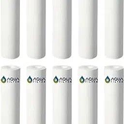 AQUA FILTER 10 Inch High Density Spun Pre-Filter (5 Micron PP Spun) Cartridge Compatible for 10 Inch Pre-Filter Housing of All Water Purifier (Pack of 5)-picture-41