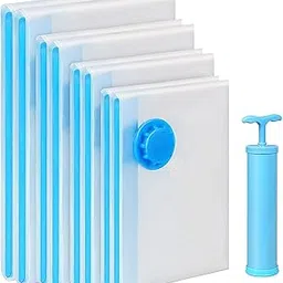 Smitex Vacuum Storage Sealer Bags (3 Jumbo/3 Large/3 Medium/3 Small) for Clothes, Dress, Winter Coats, Blankets, Pillows Comforters for Travel Space Saver Seal Compression Bags Hand Pump Included.-picture-27