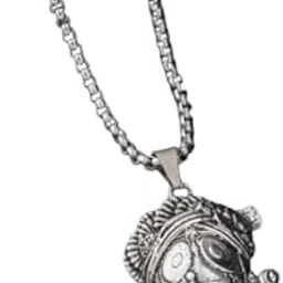 EiVAA Lord Jagannath Oxidised Silvr Locket Pendant with Chain | Traditional Temple Jewellery for Men & Women | Antique Silver Finish Unisex Necklace | Spiritual Religious Pendant-image-53