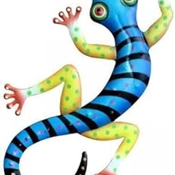 Bnf® 2xWall Art Iron Gecko Outdoor Decoration Lizard Sculpture Yard Home Blue A | Home & Garden | Home D?©Cor | Figurines-picture-25