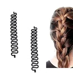 PALMATE Fashion French Hair Styling Clip Stick Bun Maker Braid Tool Hair Accessories Pack of 3 - Black-picture-50